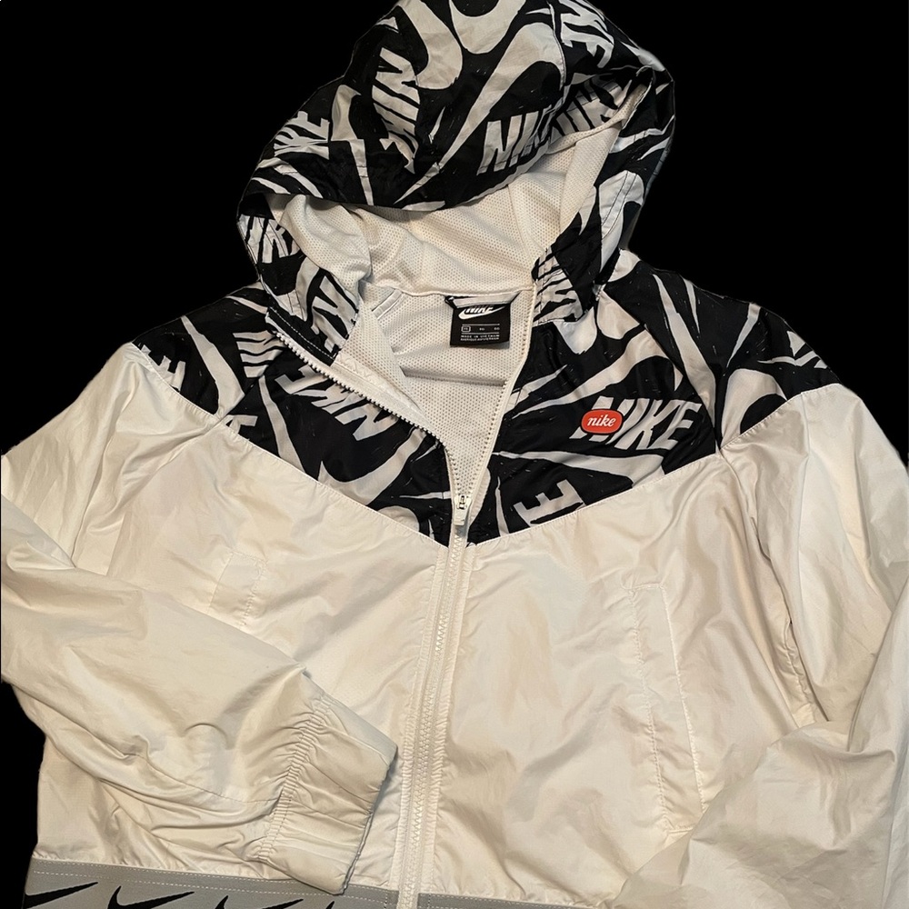 Nike Windbreaker Jacket Girls’s XL -White EUC
